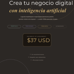 Crea tu negocio digital con inteligencia artificial